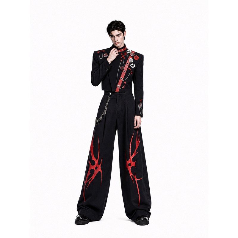 Shexu【Crazy Chapter】Wide-Shoulder, Narrow-Waist Suit with a Stylish Design, Waist-Cinching Banquet Performance Suit