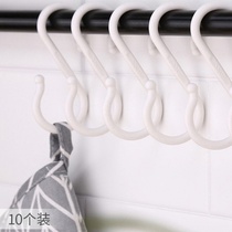 Crochet en forme de S en plastique artefact de rangement de cuisine petit crochet en forme de S crochet bidirectionnel pour salle de bains paquet de 10