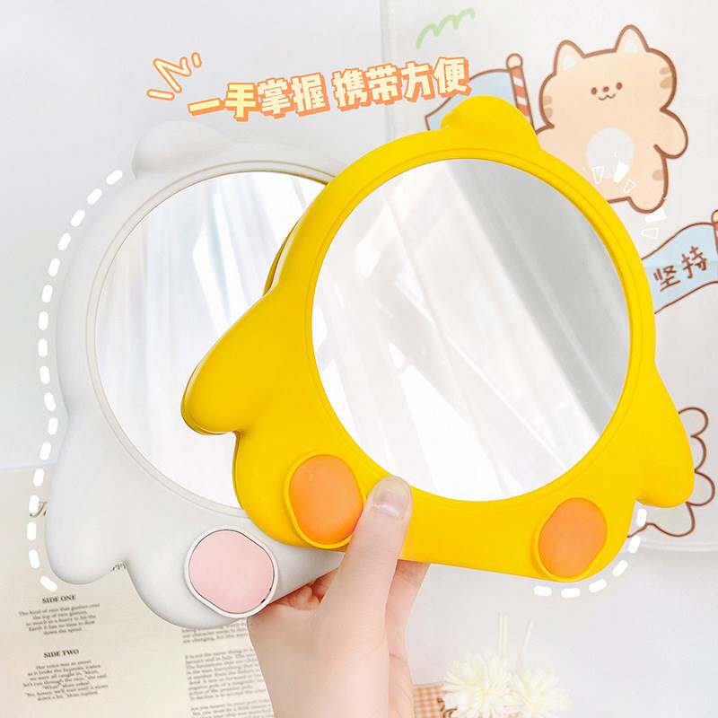 Mirror chicken cosmetic mirror desktop HD dresser with mirror red in wind lens