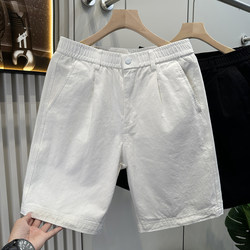 Imported Combed Cotton Casual Shorts for Men, Trendy Brand Five-Point Pants, Men's Mid-Length Pants, Dress Pants
