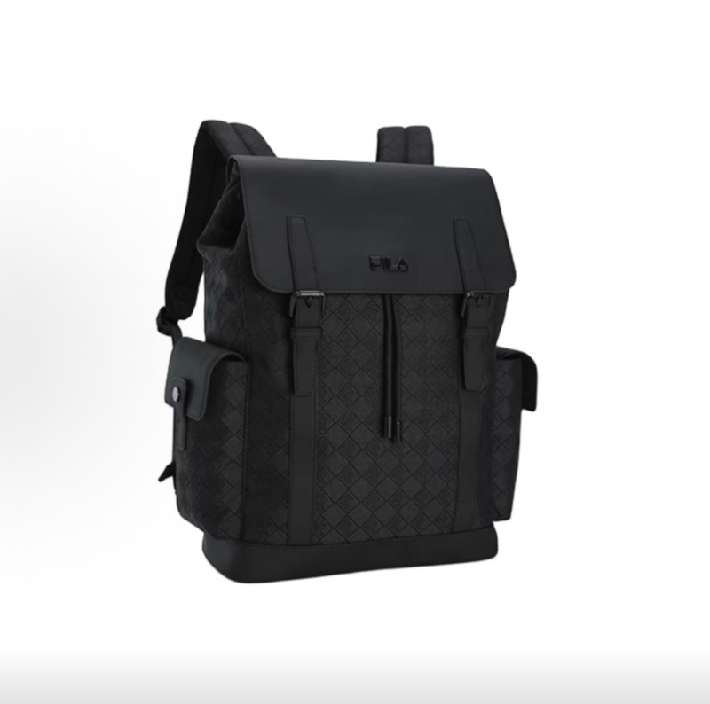 Fila Heritage Presbyopic Black Warrior Backpack 2.0 Commuting Style Flip Cover Men's Black
