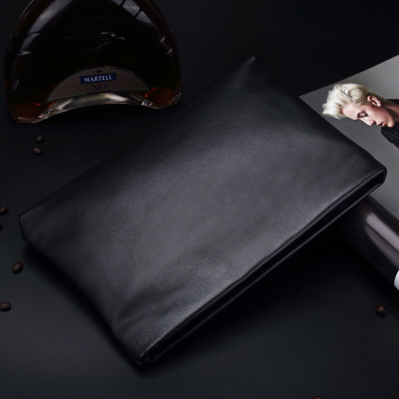 Light Extravagant Genuine Leather Men's Handbags Goat Leather Bull Leather Hand Grab Bag Men's Bag Han Prints Hand Grip Bag Luxury Fashion Hand Clip Bag-Taobao
