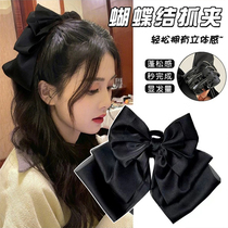 Fugitive Princess Butterfly Knot Hair Clip Woman Rear Brain Spoon Semi-zal Hair Grab Gripping Head Accessories Hairpin 2024 Deflated Temperament Clip