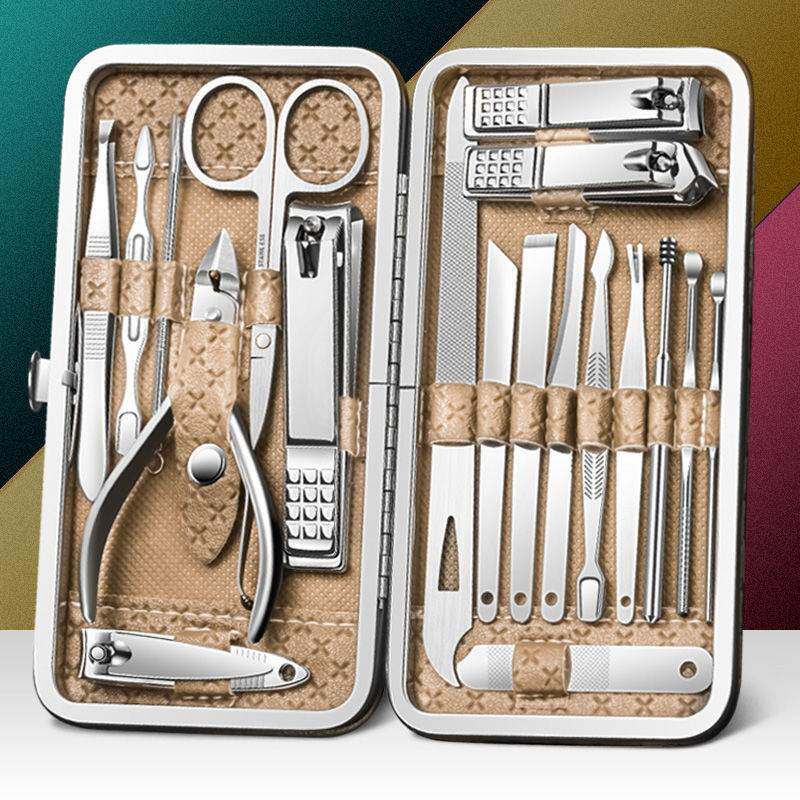 Cut nail clippers set full range of nail clippers box inclined opening nail clippers pedicures tools to dig ear spoons deity
