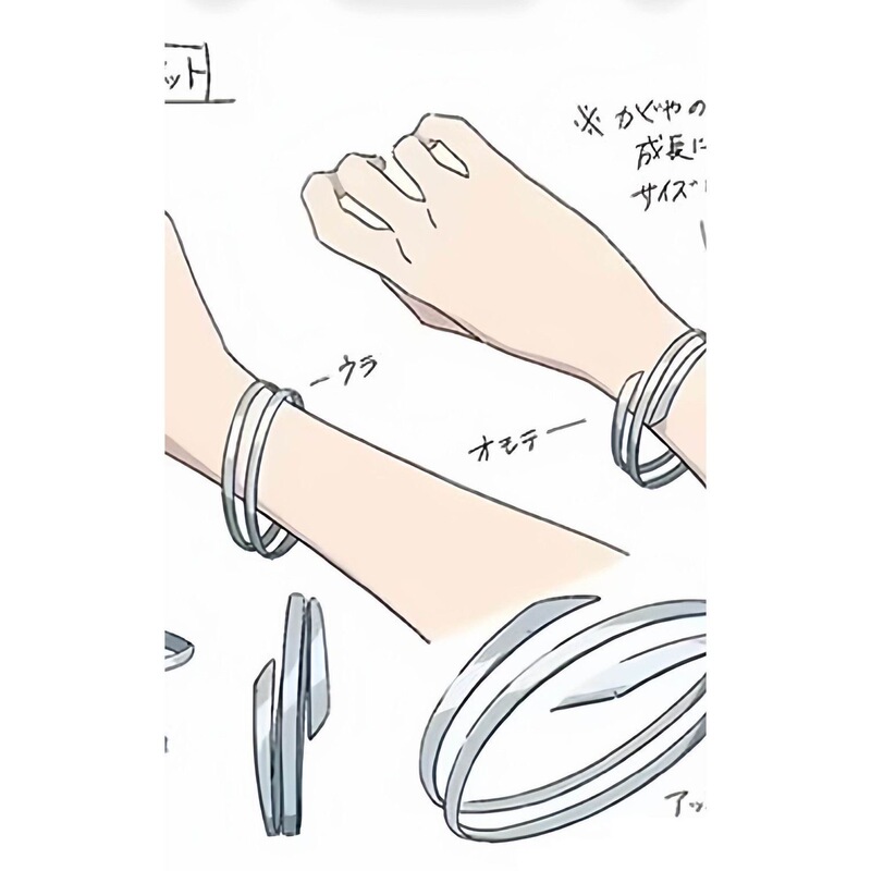 Super Time and Space Night Light Shining Light Princess Same Style Silver Bracelet Anime Peripheral Bracelet Cos Props Restoration Accessories