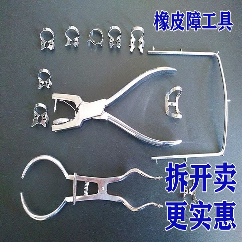 牙科橡皮障钳 进口口腔橡皮障工具套装 橡皮障打孔器橡皮障夹子