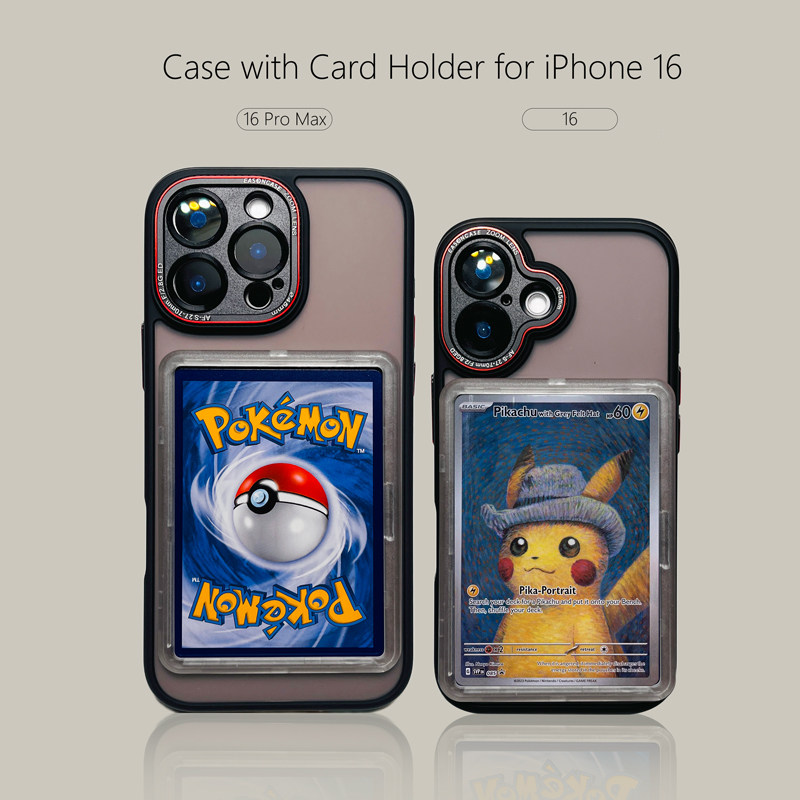 world.taobao.com: 64X90Mm New Model Magnetic Card Holder Compatible with Pokmon  Cards, Strong Magnetic Phone Case, Suitable for Apple 17 Pro Max, Smart Card  Protective Case for 15/14/16 Card Holders, iPhone 17: mobile