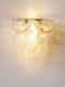 French-Style Light Luxury Crystal Wall Lamp for Living Room Background Wall, Vintage Feather Pearl Dining Room Bedroom Corridor American-Style Bedside Lamp