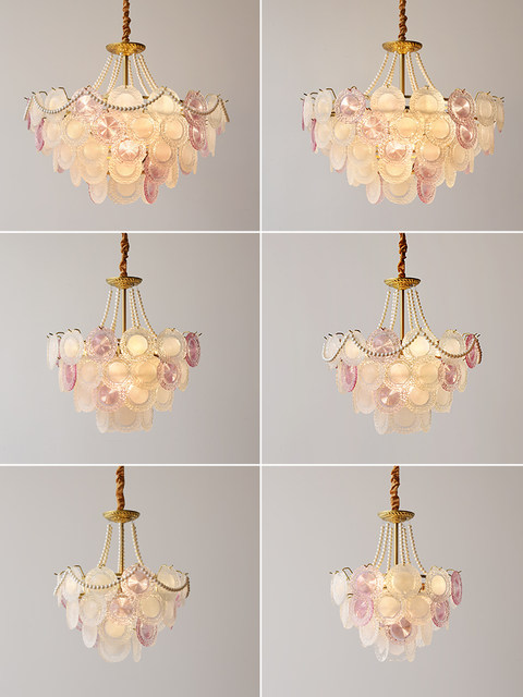 Bedroom Room Chandelier Modern Simple Donut Pearl Crystal Chandelier Creative Light Luxury Living Room Lamp Zhongshan Lighting Fixtures