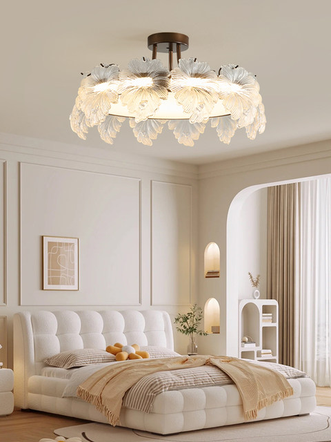 2026 Model Light Luxury Bedroom Ceiling Light, French-Style Living Room Lamp, Modern Minimalist Ambiance Lighting for Dining Room, Study, and Master Bedroom
