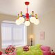 Full-Spectrum Eye-Protecting Children's Room Chandelier Memphis Vintage Mid-Century Nordic Master Bedroom Study Macaron Lamp