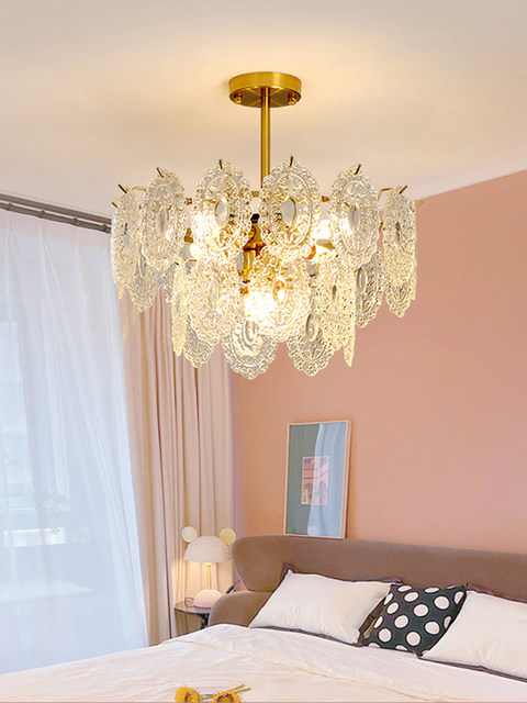 French-Style Living Room Chandelier, Retro Light Luxury Pearl Crystal, Modern Minimalist Dining Room Bedroom Room Lighting Fixtures, Guangdong Zhongshan