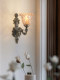 French-Style Vintage Wall Lamp for Living Room Background Wall, American Retro Creative Personality Corridor Decoration, Bedroom Bedside Lamp
