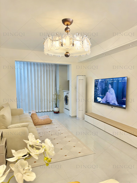 American Retro Glass Ceiling Lamp, Bedroom Lamp, French Mid-Century Style, Pearl Romantic Dining Room Eye-Protection Main Bedroom Lamp