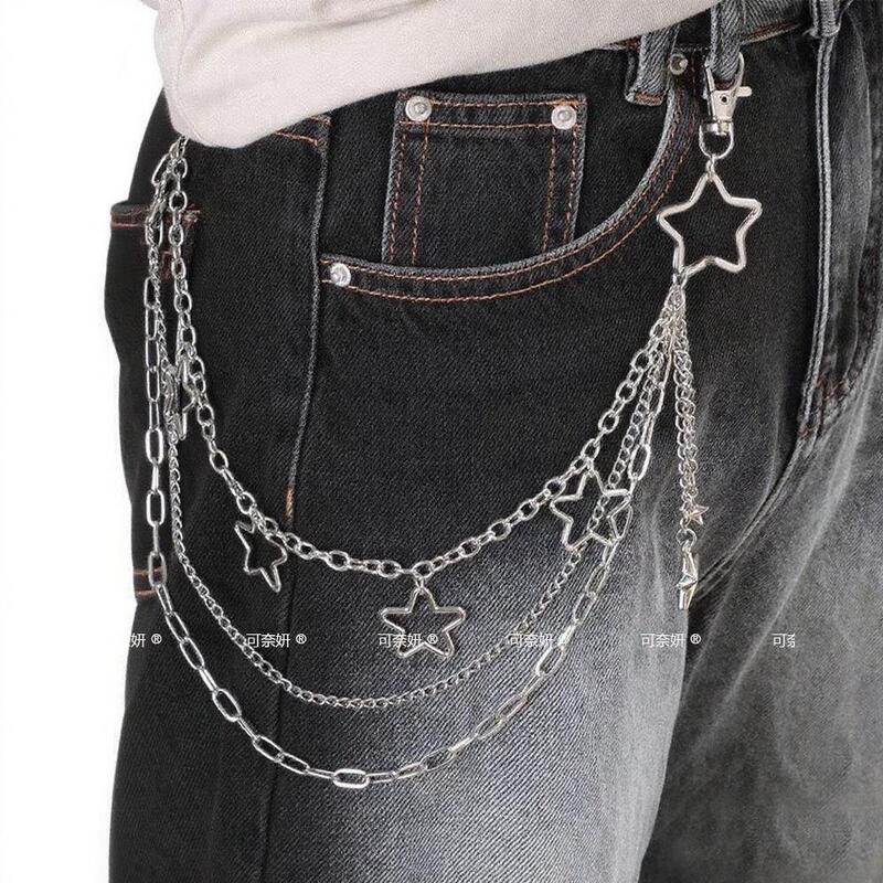 ins Trendy Internet Celebrity Star Pants Chain Accessory Multi-Layered Metal Chain Design Punk Hip-Hop Trendy Jeans Decoration ins Trendy Internet Celebrity Star Pants Chain Accessory Multi-Layered Metal Chain Design Punk Hip-Hop Trendy Jeans Decoration