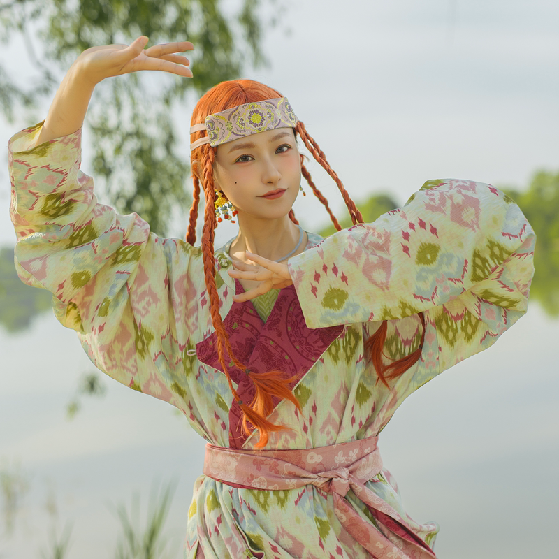 【Chunhe】New Tang-Style Round-Neck Robe, Shulele, Tang Pastel Colors, Rayon Linen, Comfortable for Daily Wear