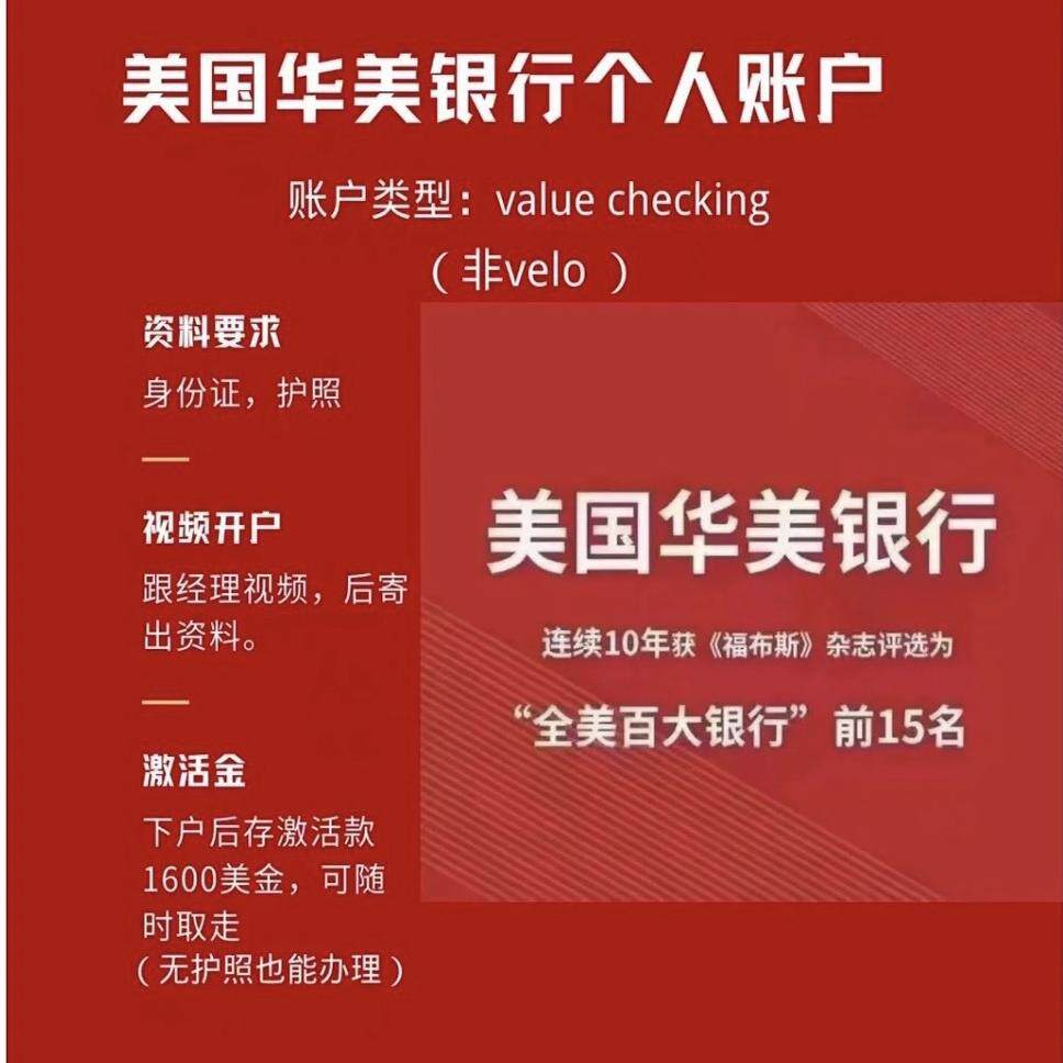 美国华美开户个人户口申请美国银行开户离岸账号申请葡萄牙Bison