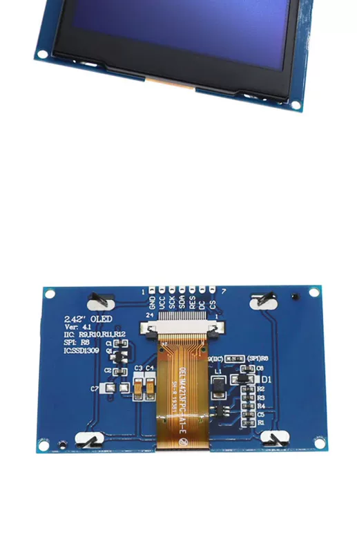 Màn Hình OLED 2.42 Inch Mô Đun 12864 Màn Hình LCD SSD1309 Tương Thích 1306 Giao Diện SPI Tích Cực 7-pin