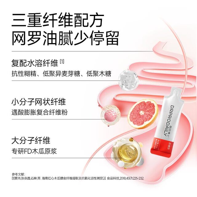 Dr. Daily Fiber Drink Passion Fruit Blood Orange Fiber Drink Dietary Fiber Inulin White Kidney Bean Blocking Tablets