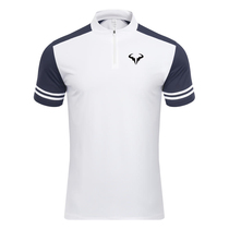 Nadal Tennis Suit for Men and Women Federer Stand Collar Half Zipper Quick Drying Short Sleeve Sports Polo Golf Running Suit
