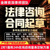 Contract drafting and review divorce lawyer consultation labor arbitration debt online filing complaint writing partnership agreement