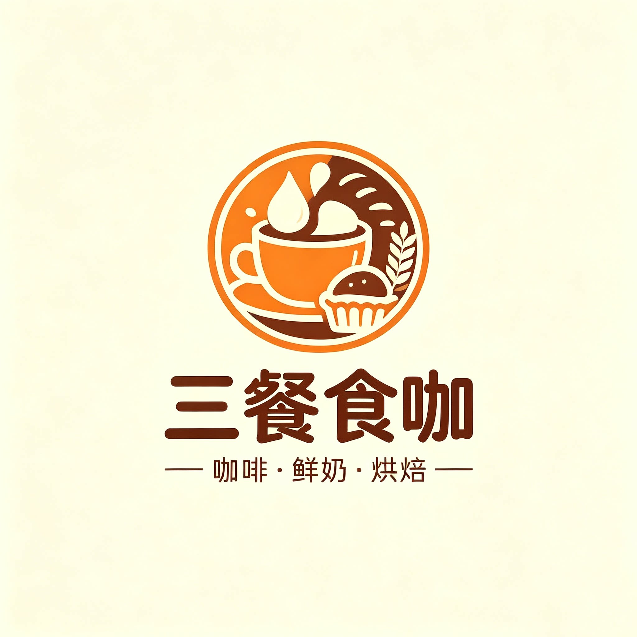 三餐食咖的LOGO