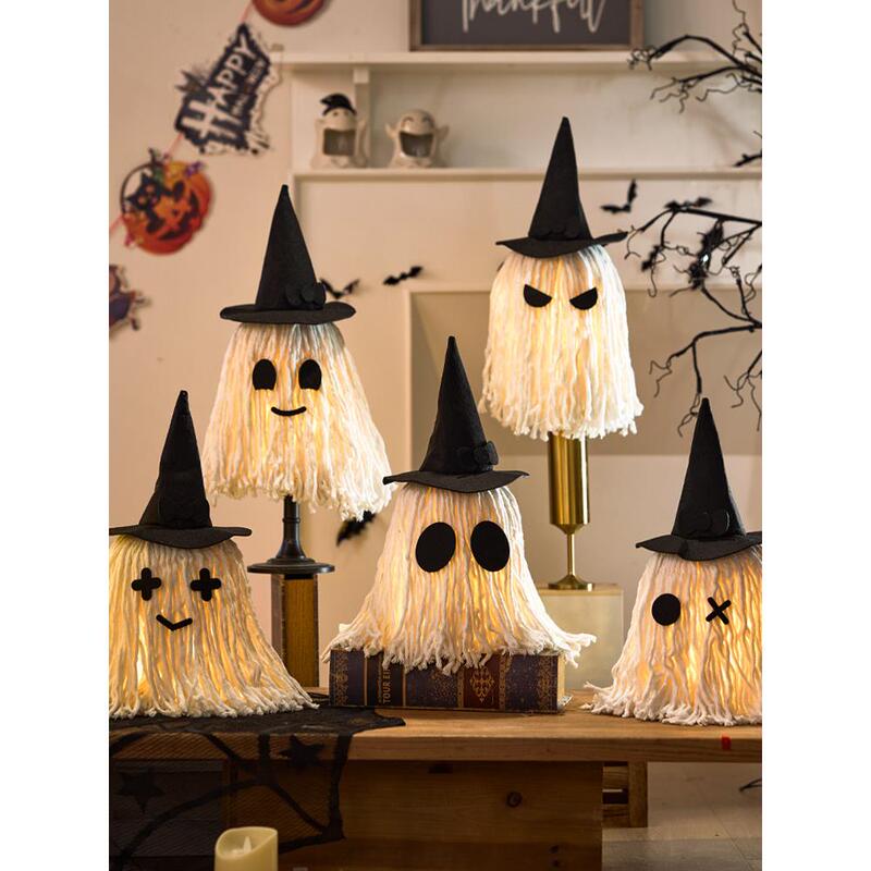 Halloween Decorations, Halloween Ornaments, Ghost-Themed Decorations, Store Entrance Atmosphere Setup, Tabletop Scene Cloth