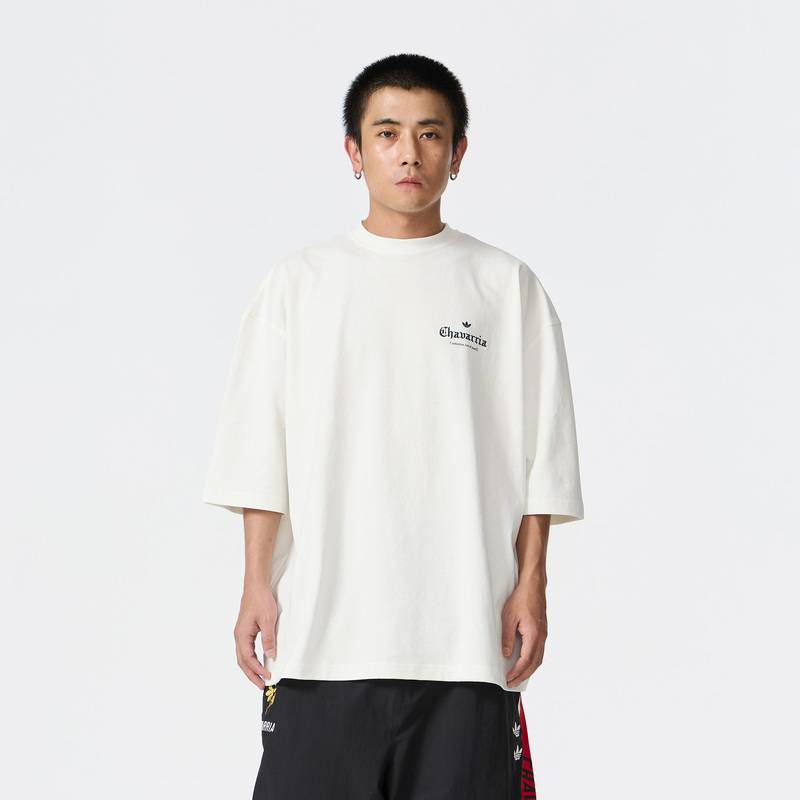 Adidas X Willy Chavarria Ky7707 Adidas Co-Branded Rose Print Loose Short-Sleeved T-Shirt Adidas X Willy Chavarria Ky7707 Adidas Co-Branded Rose Print Loose Short-Sleeved T-Shirt