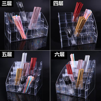 Acrylic pen holder display shelf desktop stationery store student pen holder neutral ballpoint pen multifunction storage box