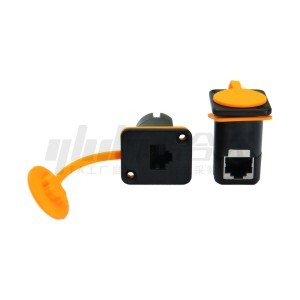 Yiheda Network Port Connector Zky54-Rj45-C6 Right-Angle Adapter Plug-In Type