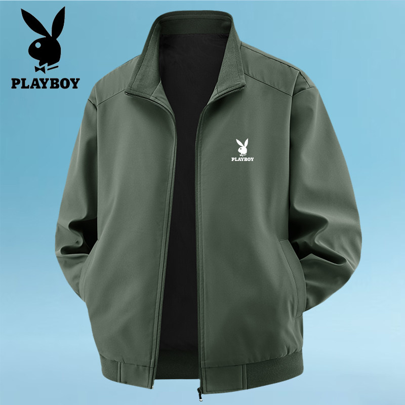 Playboy, новая куртка с воротником-стойкой, мужская весенне-осенняя простая ветровка, мужская спортивная одежда, кардиган, топ
