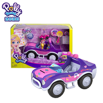 Mattel pollypocket Polly Mini Doll House Girl Toys Luxury Car Travel Set FWY26