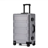 Металлический универсальный чемодан подходит для мужчин и женщин на колесиках, алюминиево-магниевый сплав, 20 дюймов