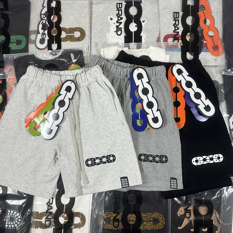 Good Hollow-Out Colored Diamond 3D Shorts, Trendy Pure Cotton Heavyweight Unisex Fashion Brand Couple's Five-Point Sports Shorts Good Hollow-Out Colored Diamond 3D Shorts, Trendy Pure Cotton Heavyweight Unisex Fashion Brand Couple's Five-Point Sports Shorts