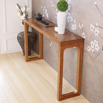 New Chinese style solid wood entrance table living room corridor entrance cabinet sofa back wall table long table entrance table