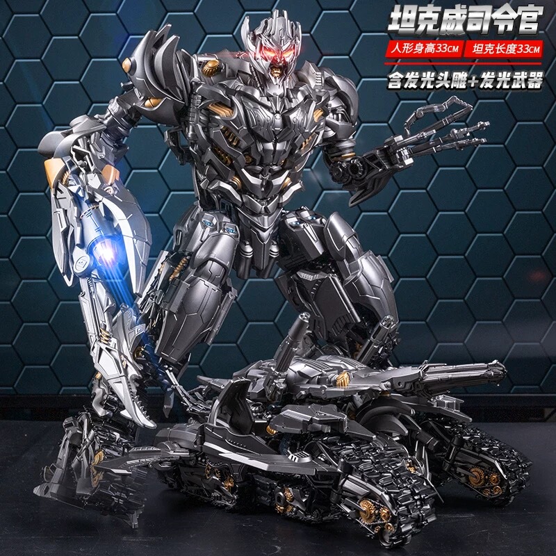 Transforming Toy Tank, Ironhide Version of Optimus Prime, Large Car, Bumblebee, Steel Wire Robot Model for Boys