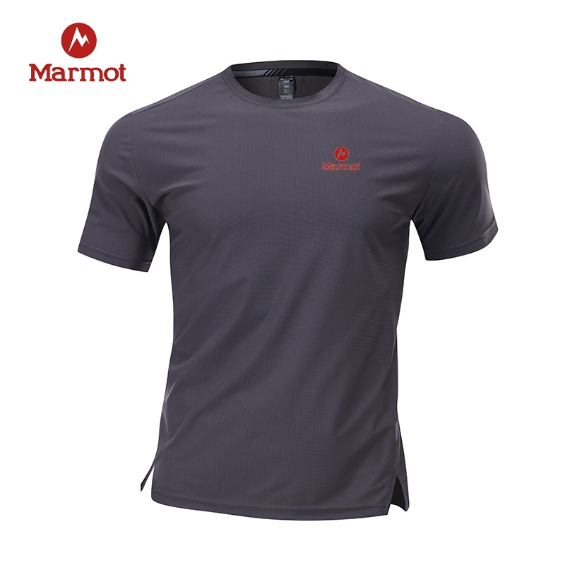 Marmot Groundhog Summer Ice Silk Quick-Drying Short-Sleeve T-Shirt for Men Outdoor Sports Fitness Solid Color Crew Neck Undershirt Marmot Groundhog Summer Ice Silk Quick-Drying Short-Sleeve T-Shirt for Men Outdoor Sports Fitness Solid Color Crew Neck Undershirt