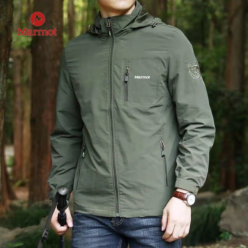 Marmot Groundhog Men's Jacket with Detachable Hood, Windproof and Waterproof, Outdoor Hiking Casual Jacket Marmot Groundhog Men's Jacket with Detachable Hood, Windproof and Waterproof, Outdoor Hiking Casual Jacket