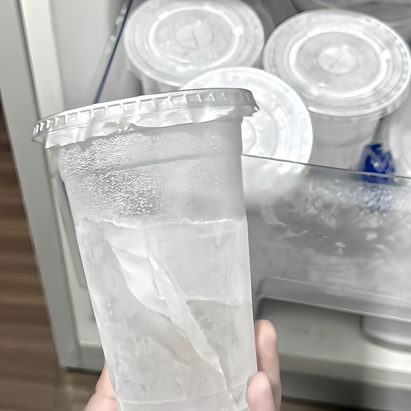 [Homemade Ice Cups] Plastic Cup Ice Pack, Large Capacity Ice Cube Cup, Cocktail Fruit Tea Lazy Cup
