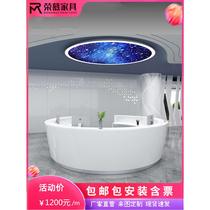 Gansu arc-shaped front desk reception desk hospital medical guidance desk consultation desk beauty salon bar nurse station worker