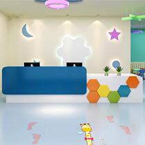 Henan Hubei kindergarten reception desk paint training institution bar table childrens early education center cute card