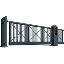 Trackless suspended door sliding door intelligent outdoor fence enterprise industrial park company factory entrance aluminum alloy door