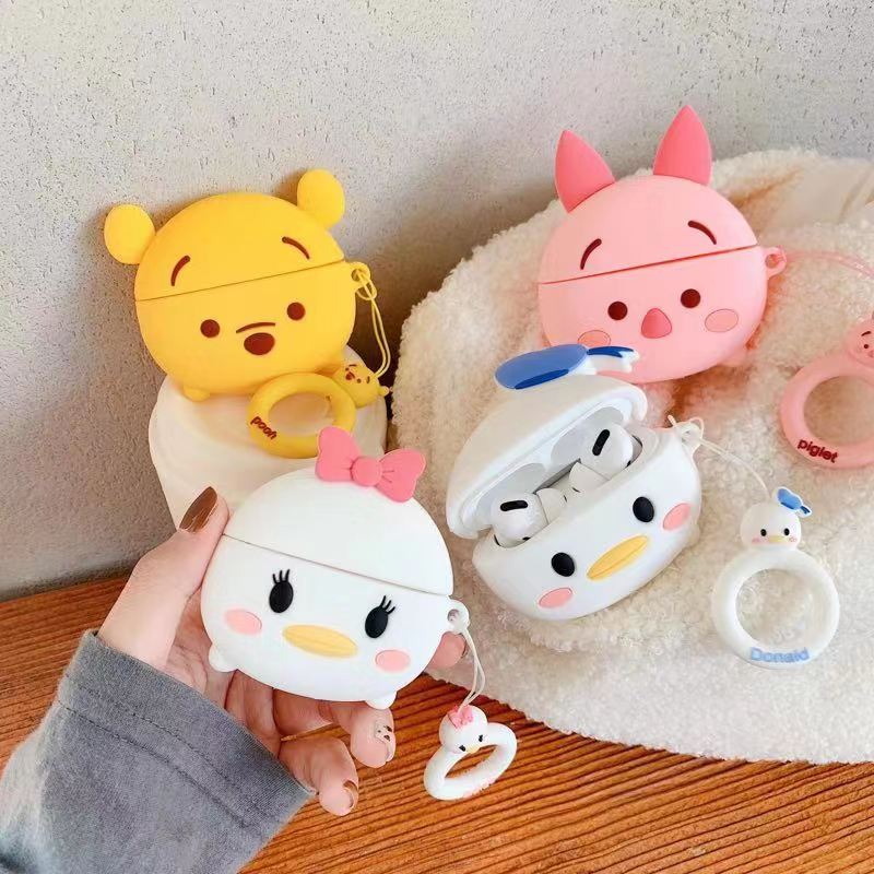 airpodspro protective cover 3rd generation airpod shell cover silicone cute cartoon apple wireless charging box pro charging box cover airpods dust-proof sticker