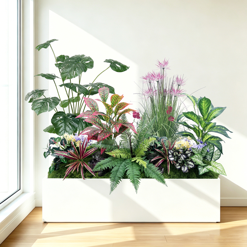 Artificial Flowers, Fake Flower Arrangements for Balcony Railings, Outdoor Flower Boxes, Artificial Flower Combinations, Fake Green Plants for Landscaping and Decorative Trees Artificial Flowers, Fake Flower Arrangements for Balcony Railings, Outdoor Flower Boxes, Artificial Flower Combinations, Fake Green Plants for Landscaping and Decorative Trees