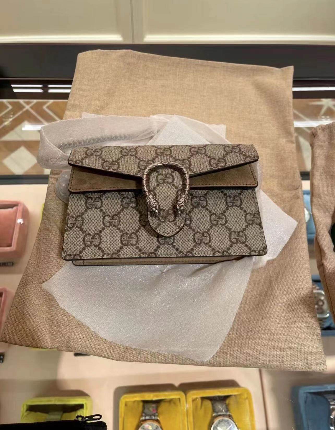 Сумка Сумка бак 美国代购适用于gucci/古驰女士迷你老花dionysus酒神包斜挎单肩包 GUCCI/Dionysus