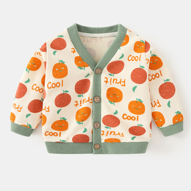 Baby coat clothes casual cardigan 1-2 years old autumn clothes spring and autumn boys and girls baby children children sweater tops