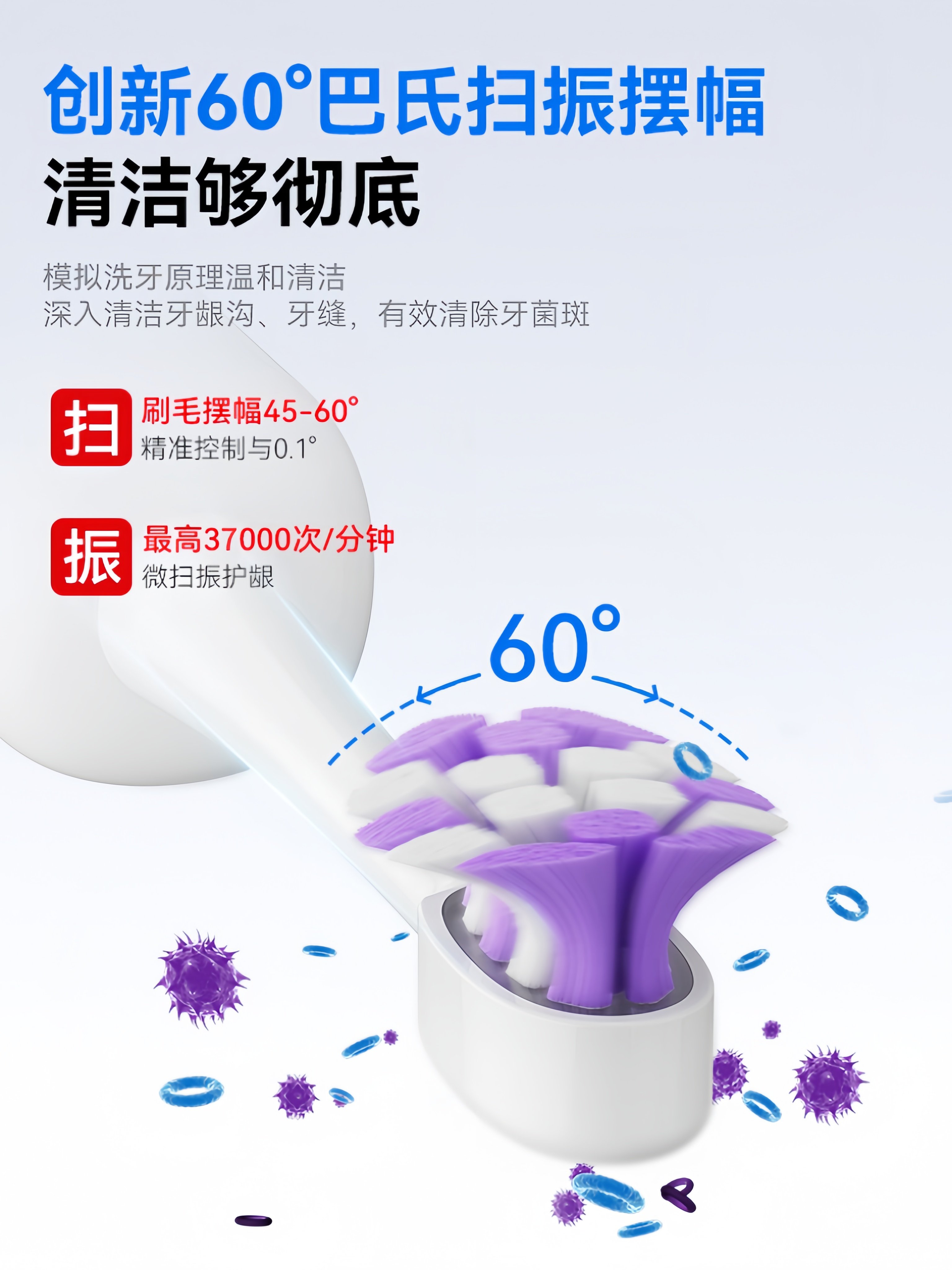 Konka Vibrating Electric Toothbrush with Soft Bristles, Smart Adult Teeth Whitening, Removes Stains, Gift for Men and Women Couples on Birthdays