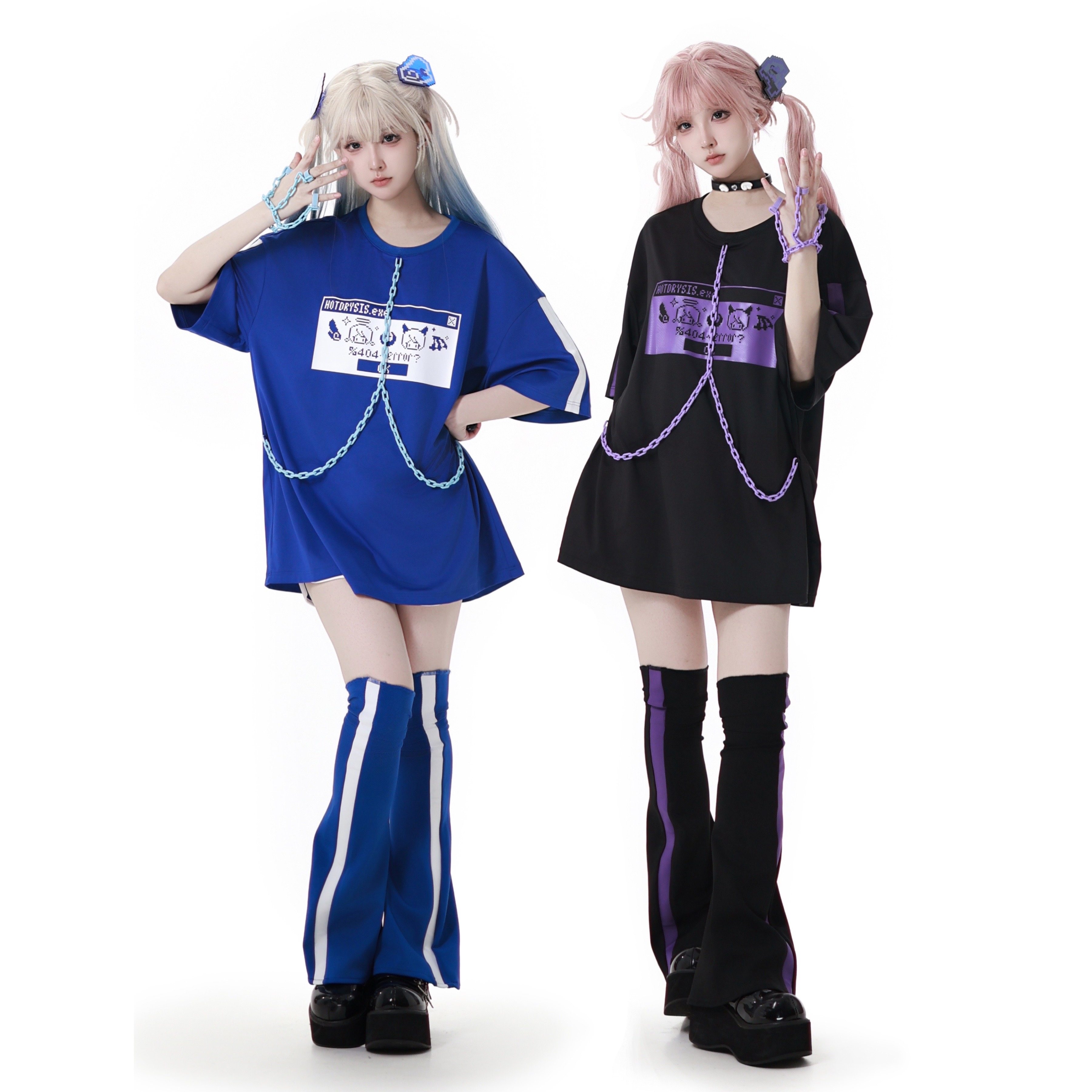 【キュートグリッチ】HOTDRY SIS オリジナルアニメサブカルチャー半袖セット