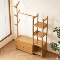 Japanese coat rack floor-standing bedroom clothes rack home multi-functional clothes rack simple room hanging clothes
