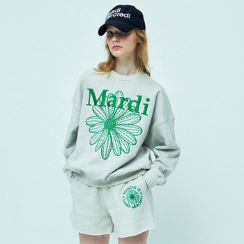 Mardimercredi daisy print/embroidered sweatshirt